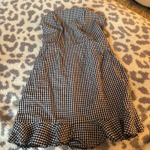 Black and White Gingham Mini Dress